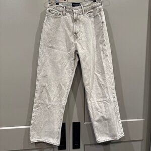 Abercrombie & Fitch Jeans Mens 30x30 Light Wash Gray Denim Straight Leg